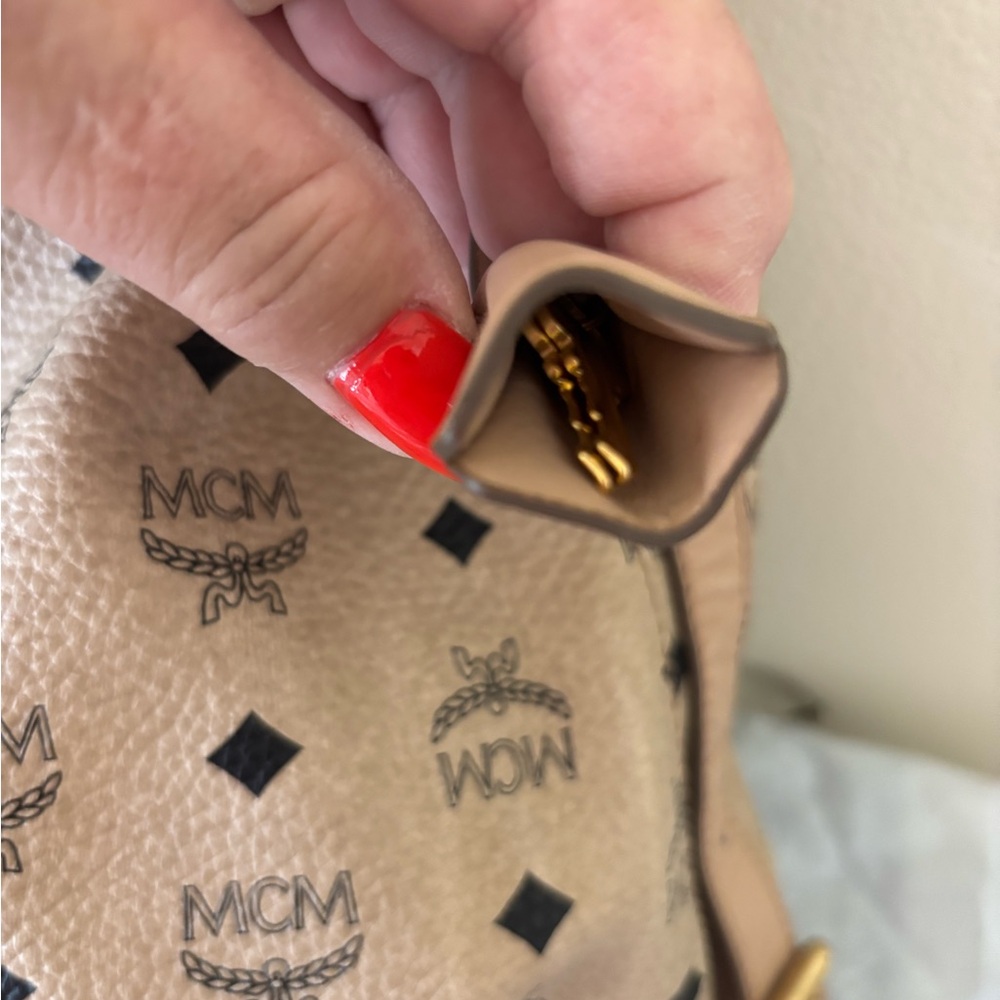 MCM Tan Monogram Hobo Bag - Picture 3 of 7